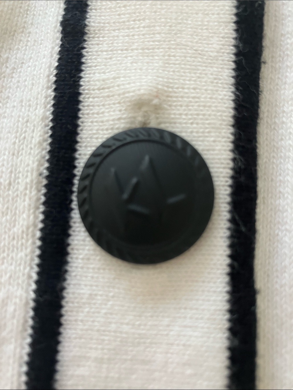 Karl Lagerfeld White and Black Logo Cardigan Sweater - Picture 4 of 10